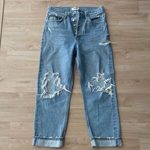 Agolde Light Blue Button-Fly Denim Jeans